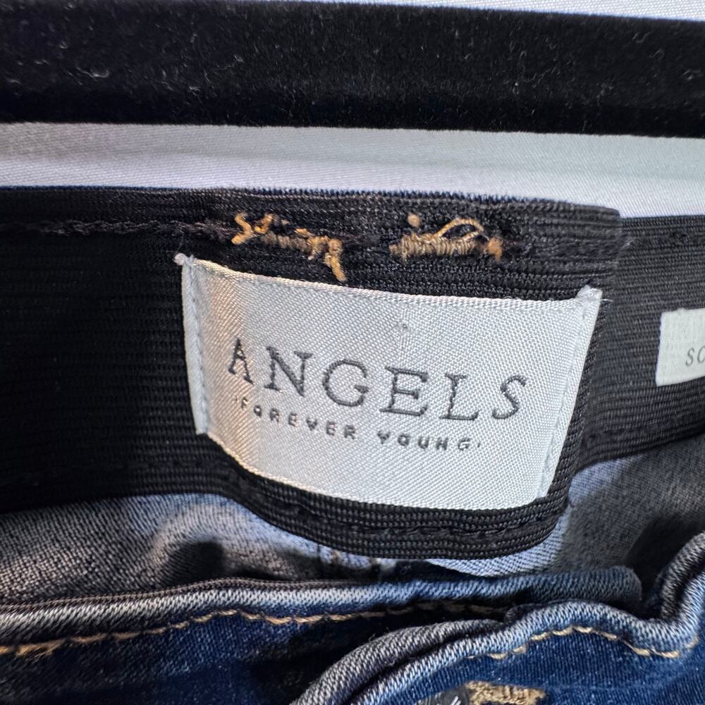 Angels Forever Young Everluxe Sculpt Straight Jeans Size 14 Dark Wash Stretch - Picture 5 of 7